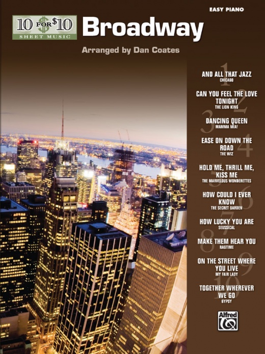 10 for 10 Sheet Music: Broadway Book - Easy Piano Solos