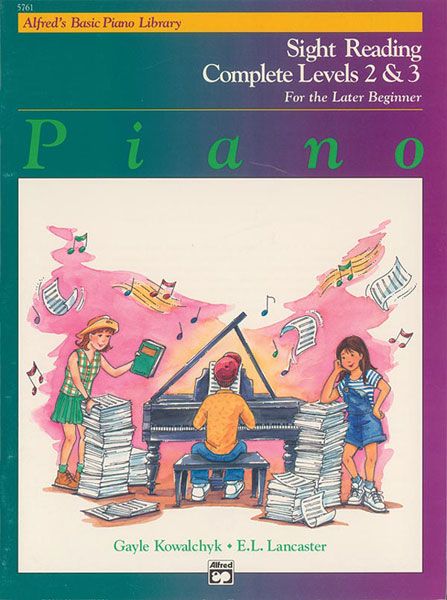 Alfred's Basic Piano Library: Sight Reading Book Complete Level 2 & 3 for the Later Beginner