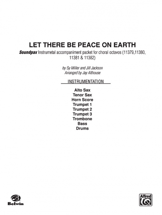 Let There Be Peace On Earth Instrumental Parts