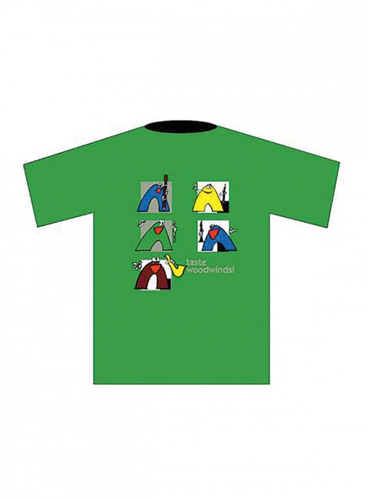 Taste Woodwinds! T-Shirt in Green (Large) - Advance Music Series
