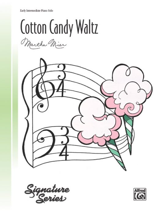 Cotton Candy Waltz Sheet - A Delightful Intermediate Piano Music by Martha Mier