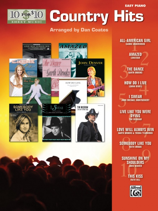 10 for 10 Sheet Music: Country Hits Book