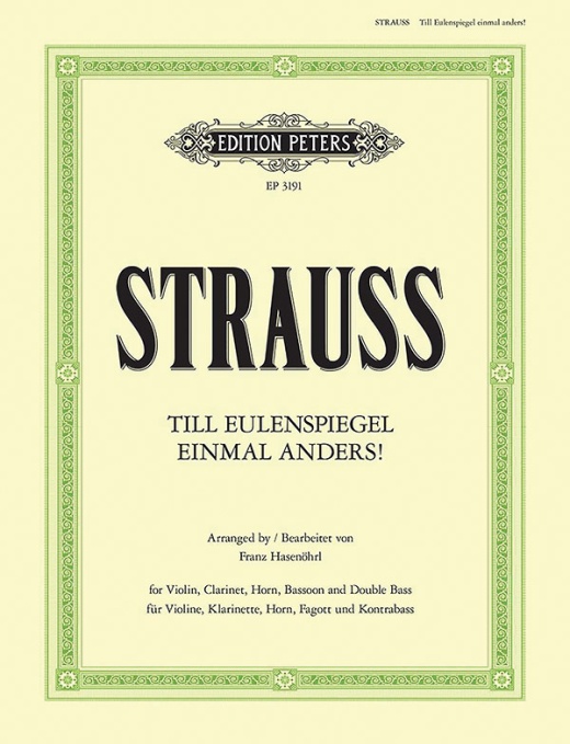 Till Eulenspiegel Einmal Anders! Book - Edition Peters Series for Clarinet