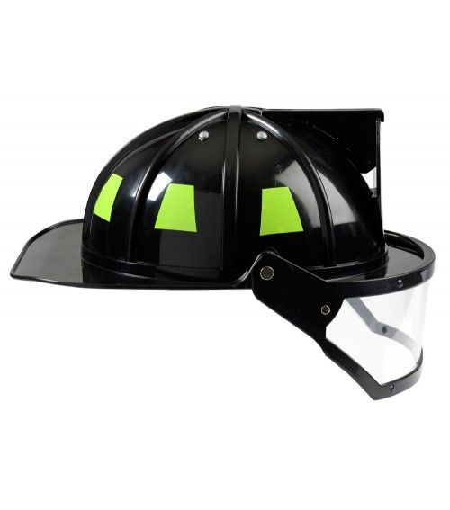 Firefighter Helmet With Visor Black