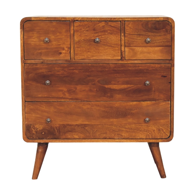 3 Over 2 Curved Chestnut Chest