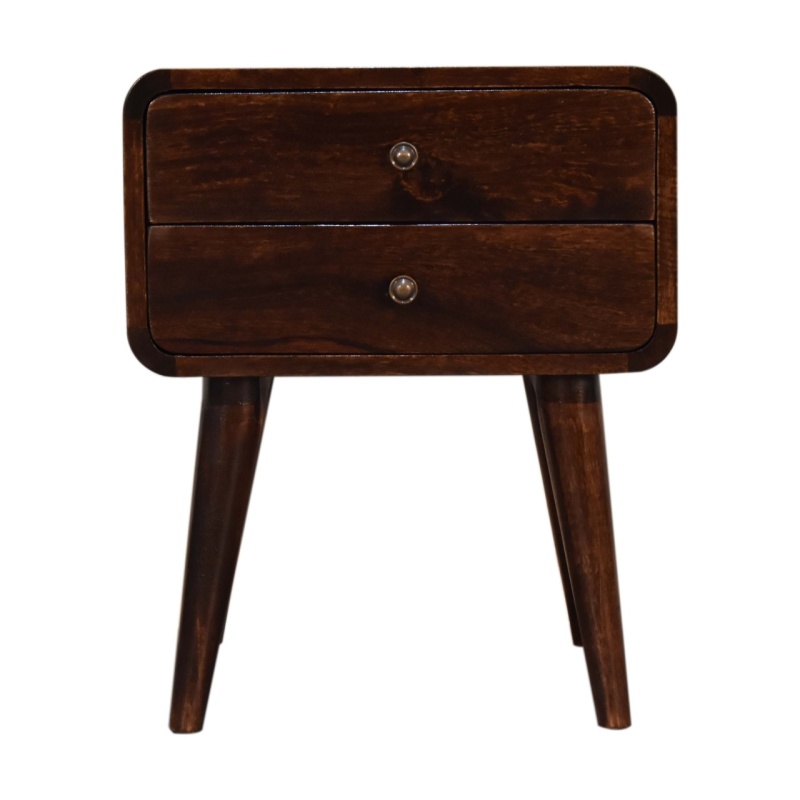 Curved Walnut Nightstand
