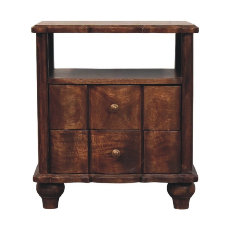 Lume Roasted Shelf Bedside Table