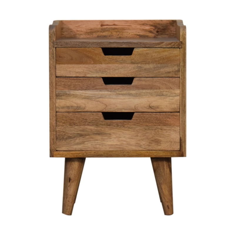 Oak-Ish Small Gallery Back Nightstand