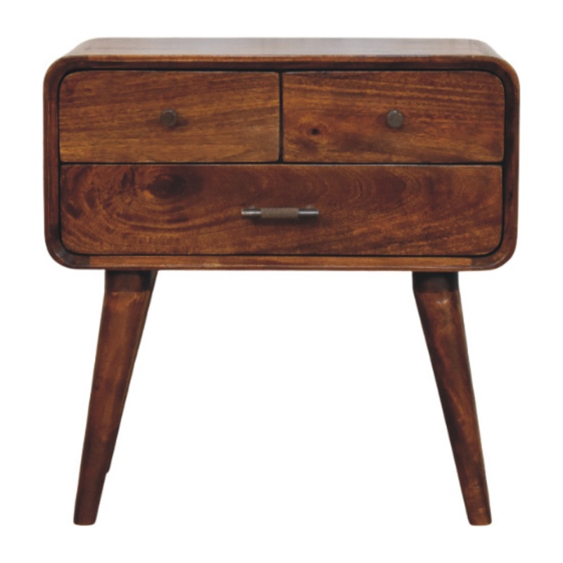 Avora 3-Drawer Chestnut Nightstand