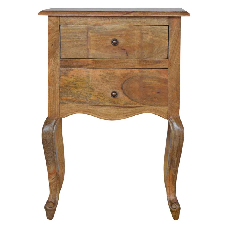 French Style Nightstand With 2 Drawers
