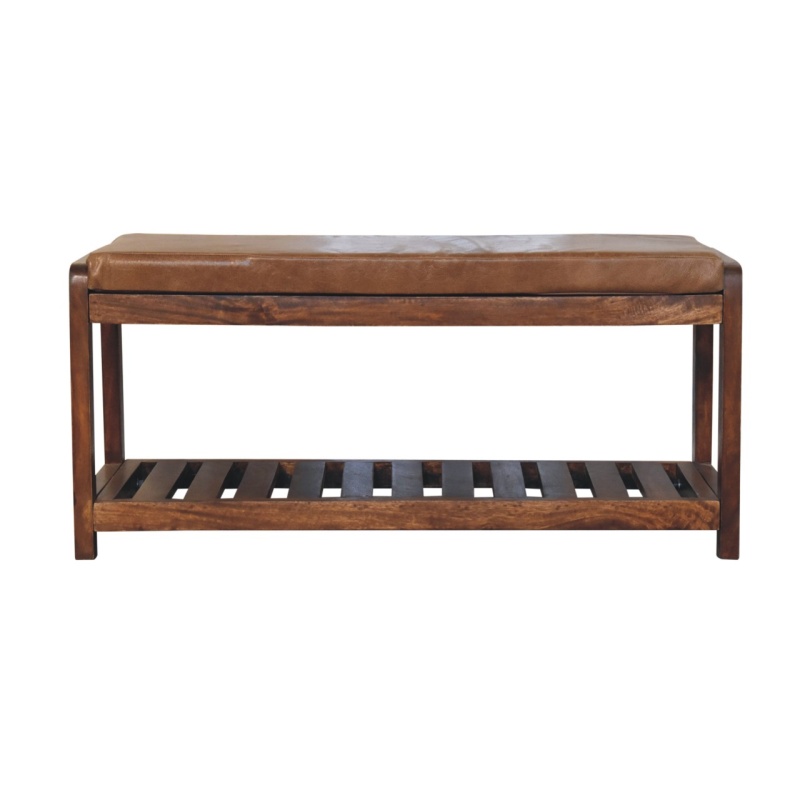 Buffalo Slatted Hallway Bench