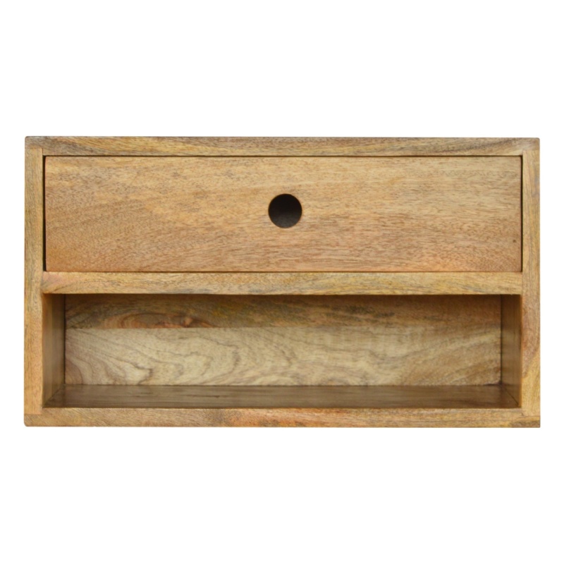 Solid Wood Wall Mounted Nightstand