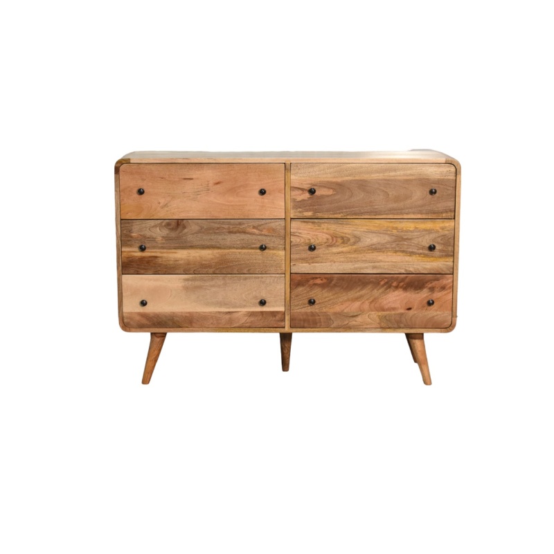 Large Curved Oak-Ish Chest