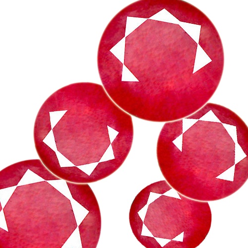 430.78 Carats Round Ruby Grade A Lot Size 1-2 Mm