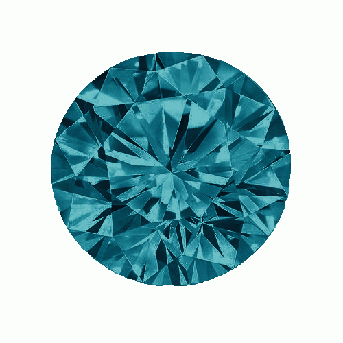 0.10 Carat Blue Diamond - 2.9 Mm Round Diamond