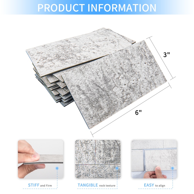 Peel And Stick Tile Backsplash For Kitchen Bathroom, 3In. × 6In. Stick On Subway Tile Distressed Wood Plank