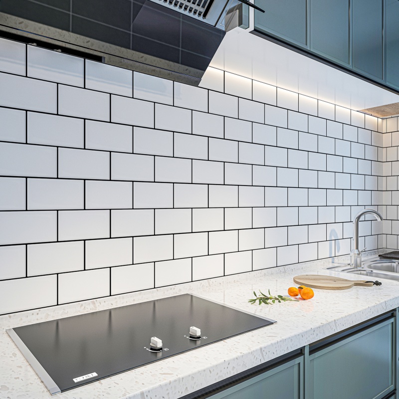 Art3d Peel And Stick Subway Tile, White Faux Ceramic Tile (14X12, Thicker Version)