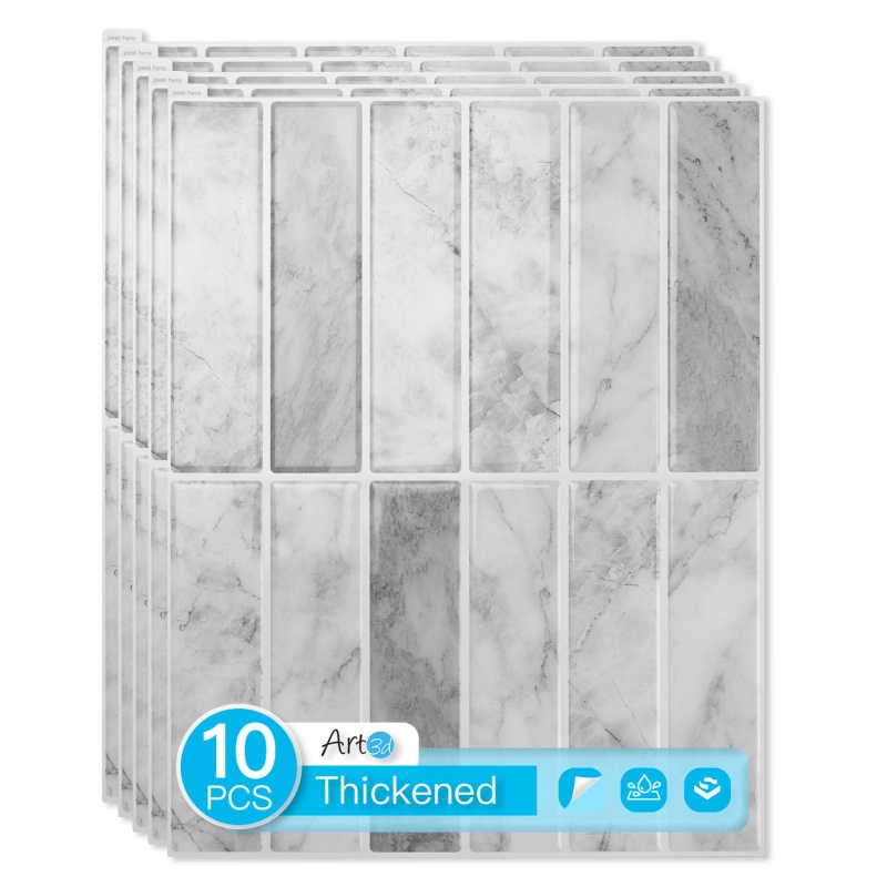 Art3d Heavy-Duty Peel and Stick Backsplash Tiles, 10-Pack