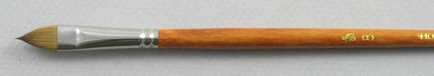 Trinity Brush Kolinsky Sable Long Handle Filbert Brush # 8 (Made in Russia)