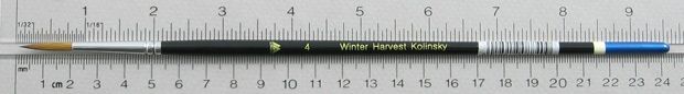 Winter Harvest Kolinsky Sable: Long Hair Round Size 4 Brush