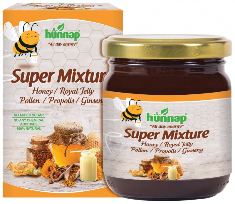 All Natural Super Mixture - Honey, Royal Jelly, Pollen, Propolis, Ginseng