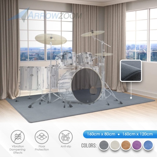 Arrowzoom Anti-Slip Floor Protection Soundproof Noise Vibration Mats for Drums