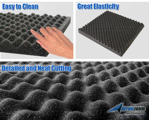 Arrowzoom Egg Crate Adhesive Backed Series Acoustic Foam - Solid Colors -  KK1219