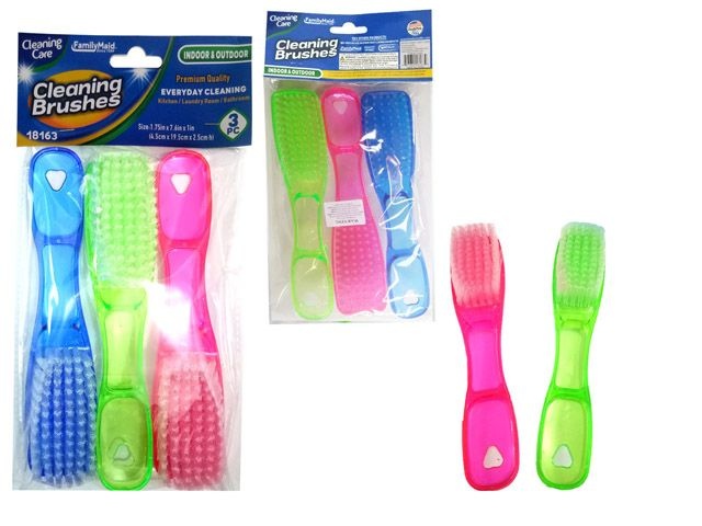 96 Pieces 3 Piece Cleaning Brushes - Cleaning Products