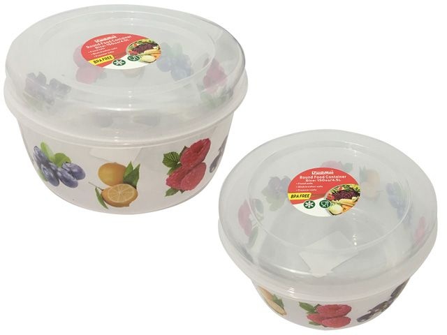 48 Pieces Round Printed Food Container - Food Storage Containers