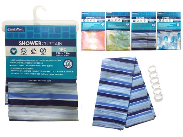 72 Pieces Shower Curtains With 3 Magnets - Shower Curtain