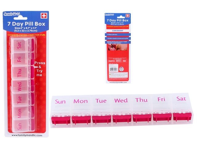 144 Pieces 7 Day Pill Box - Pill Boxes And Accesories