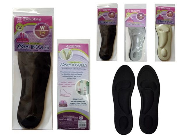 144 Pairs Women's Cushioned Shoe Insoles - Footwear Accessories