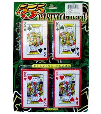 72 Pieces 4Pk Playing Cards 10X7 In - Playing Cards, Dice & Poker
