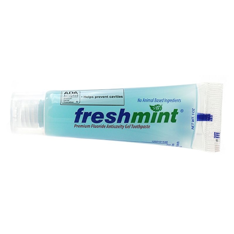 144 Pieces Freshmint 1 Oz. Premium Clear Gel Anticavity Fluoride Toothpaste (Ada Approved) - Toothbrushes And Toothpaste