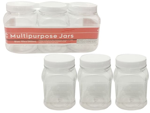 24 Pieces 3 Piece Multipurpose Jars - Food Storage Containers