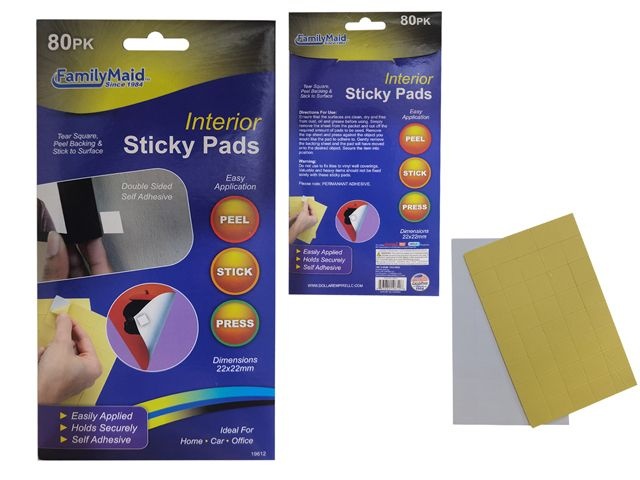 144 Pieces Interior Sticky Pads - Home Accessories