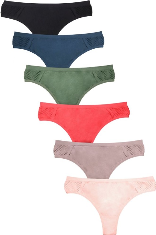 432 Pieces Sofra Ladies Seamless Thong Panty - Womens Underwear For Donation