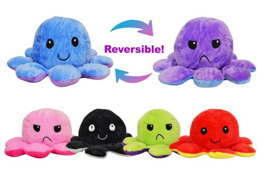 Reversible Plush Octopus - Soft Cuddly Plush Toys for Kids