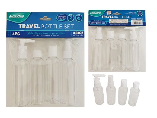 96 Pieces 4 Piece Travel Bottle Set