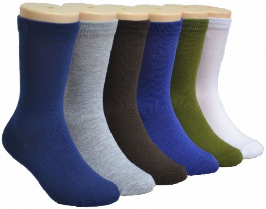 Buy Wholesale 480 Pieces Boys and Girls Novelty Crew Socks Solid Colors Online