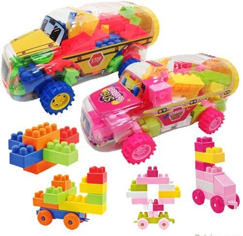12 Pieces 50 Pc Interlocking Block Sets - Toy Sets