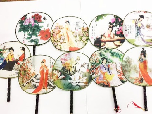 120 Pieces Chinese Round Fan Assorted Style Novelty Toys