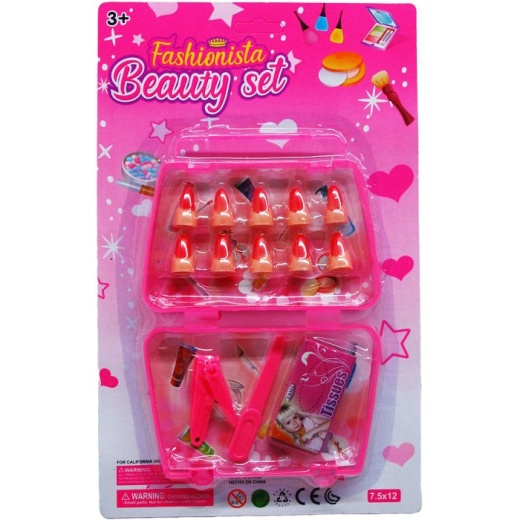 72 Pieces Beauty Set On Blister Card