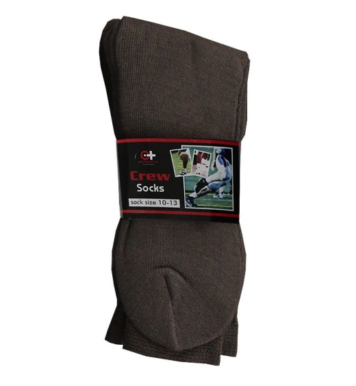 120 Pairs Women's Brown Crew Socks - Sock Size 9-11