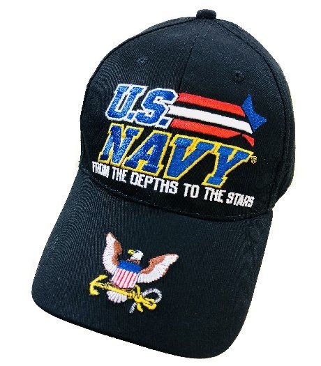 12 Pieces Licensed Us Navy Hat From The Depths To The Stars - Baseball Caps & Snap Backs