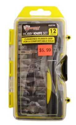 24 Pieces Hobby Knife Set In Case - Box Cutters and Blades