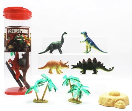 12 Pieces 16Pcs Dino Playset In Tube - Toy Sets