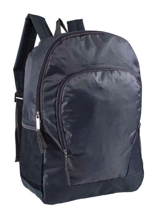 24 Pieces 17" Sport Backpacks with Side Mesh Water Bottle Pockets in Charcoal - Backpacks 18" or Larger