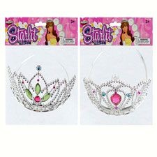 144 Pieces Chromed Tiara in PP Bag - Party Hats & Tiara