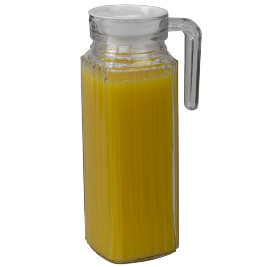 12 Pieces Home Basics Embellished Glass 1 Lt Decorative Beverage Pitcher